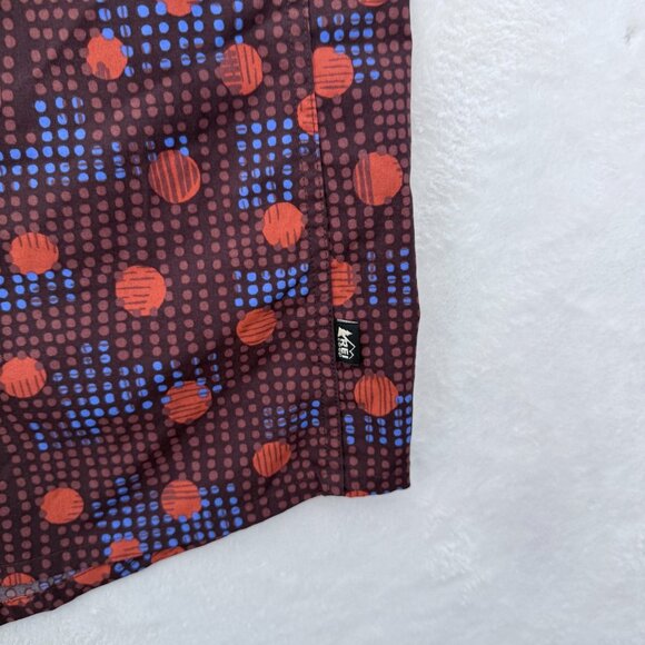 REI Co Op Shirt Mens M Orange Trailmade Hiking Performance Outdoor Button Up - Picture 7 of 9